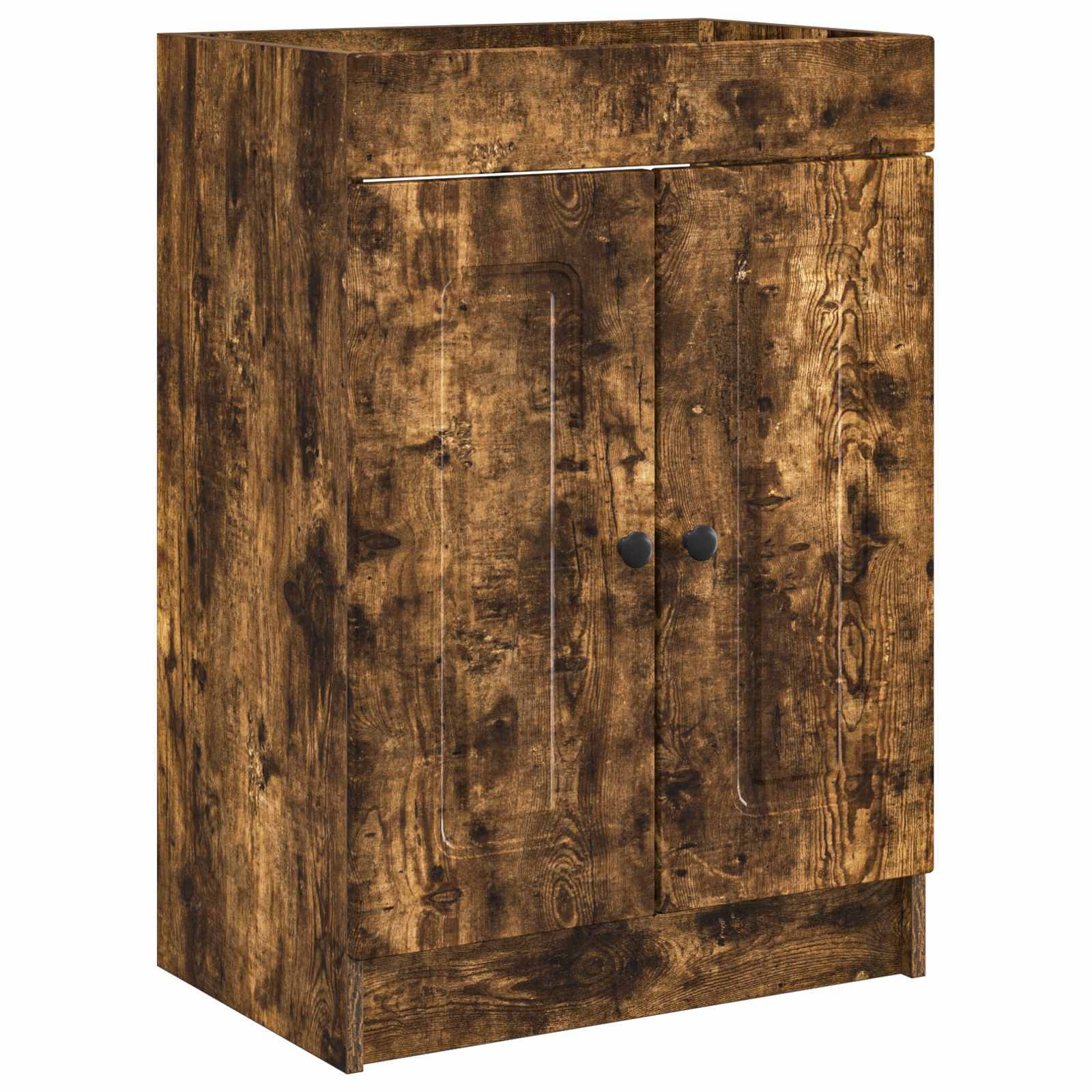 vidaXL Unter dem Waschbecken Badschrank Geräucherte Eiche