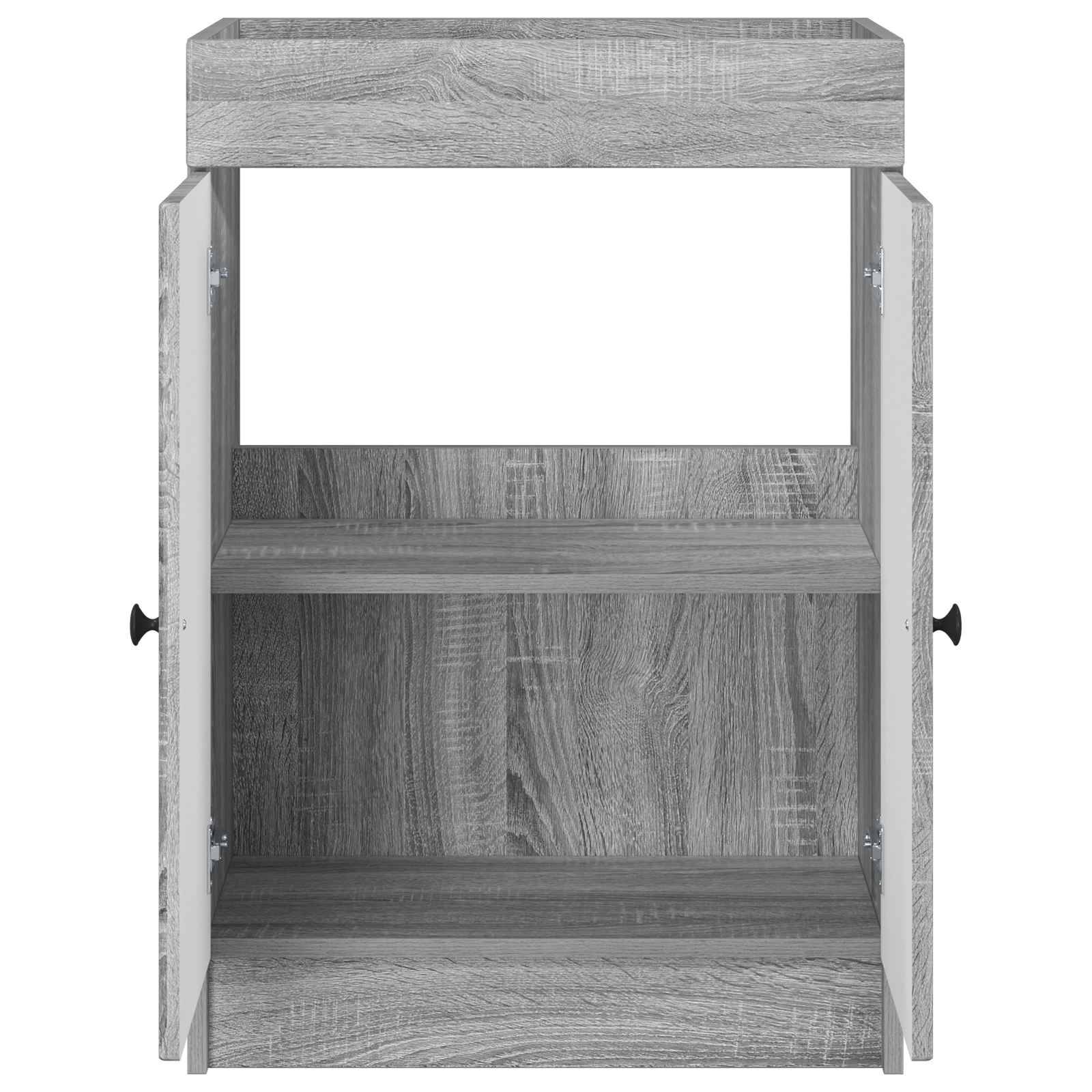vidaXL Unter dem Waschbecken Badschrank Grau Sonoma 56 x 37,5 x 81 cm
