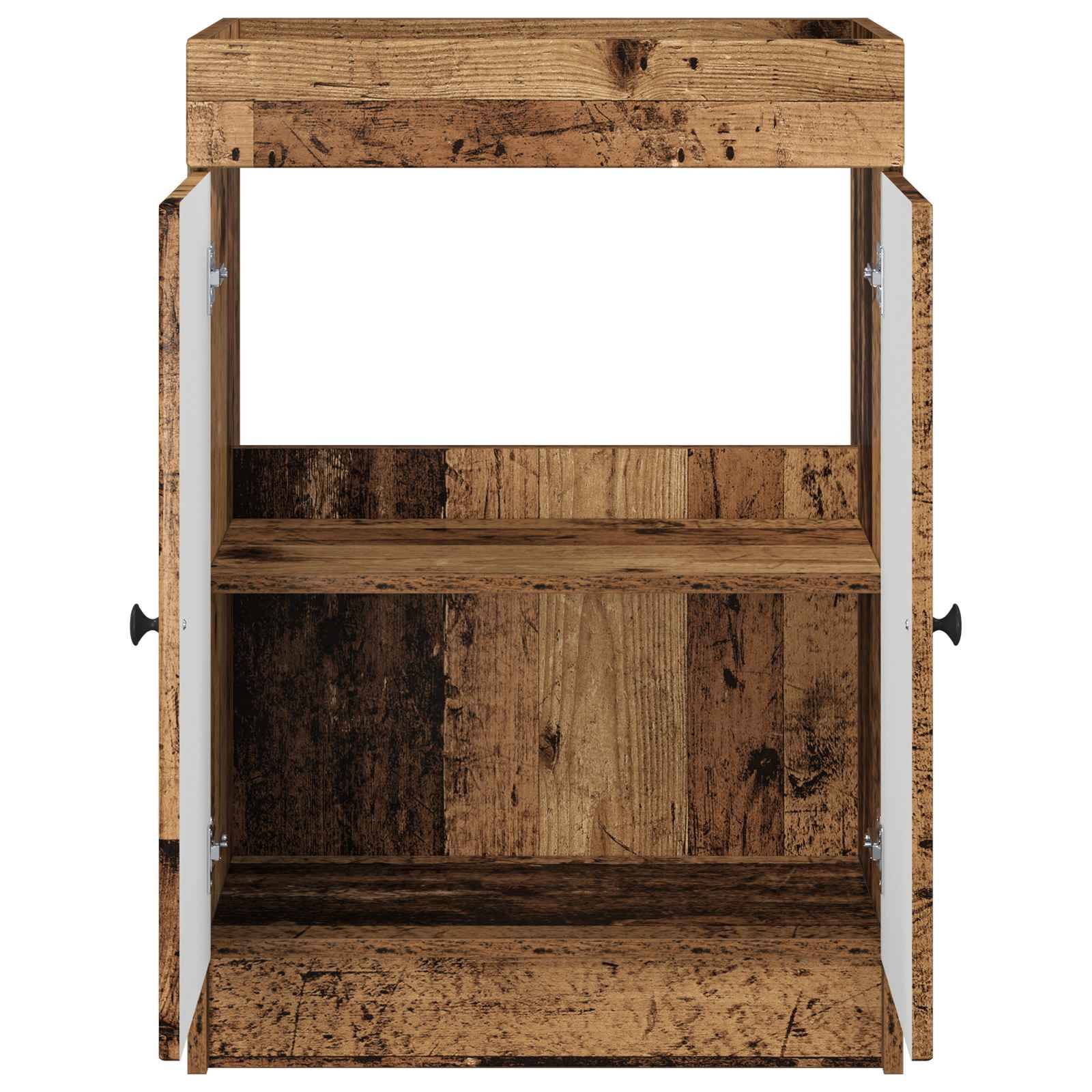 vidaXL Unter dem Waschbecken Badschrank Altholz 56 x 37,5 x 81 cm