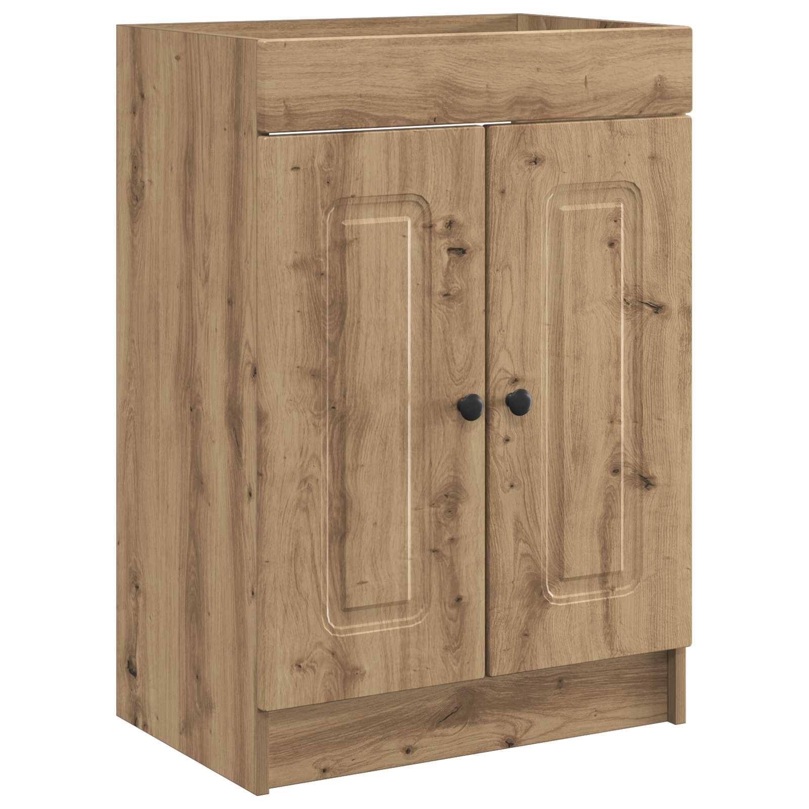 vidaXL Badezimmermöbel-Set Artisan-Eiche 56 x 37,5 x 81 cm