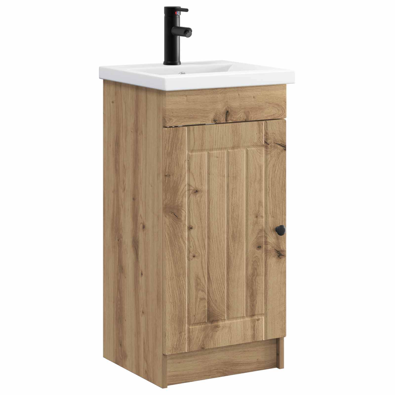 vidaXL Badezimmerschrank mit Waschbecken Artisan-Eiche