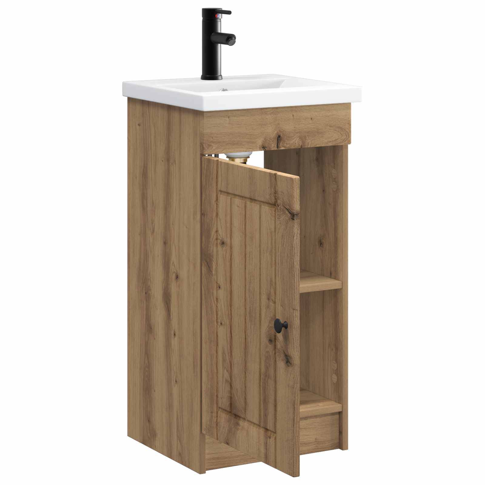 vidaXL Badezimmerschrank mit Waschbecken Artisan-Eiche