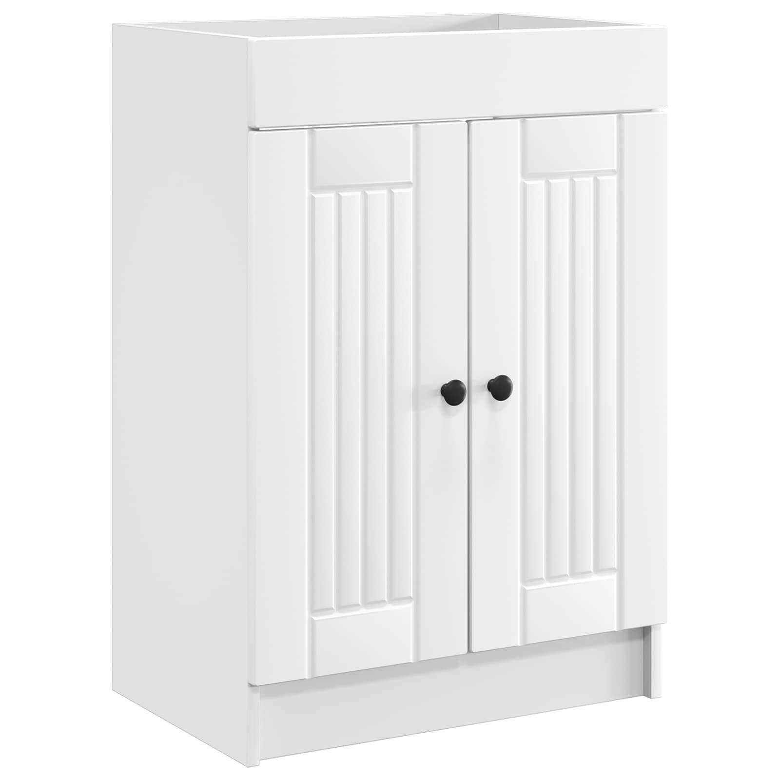 vidaXL Unter dem Waschbecken Badschrank Weiß 56 x 37,5 x 81 cm