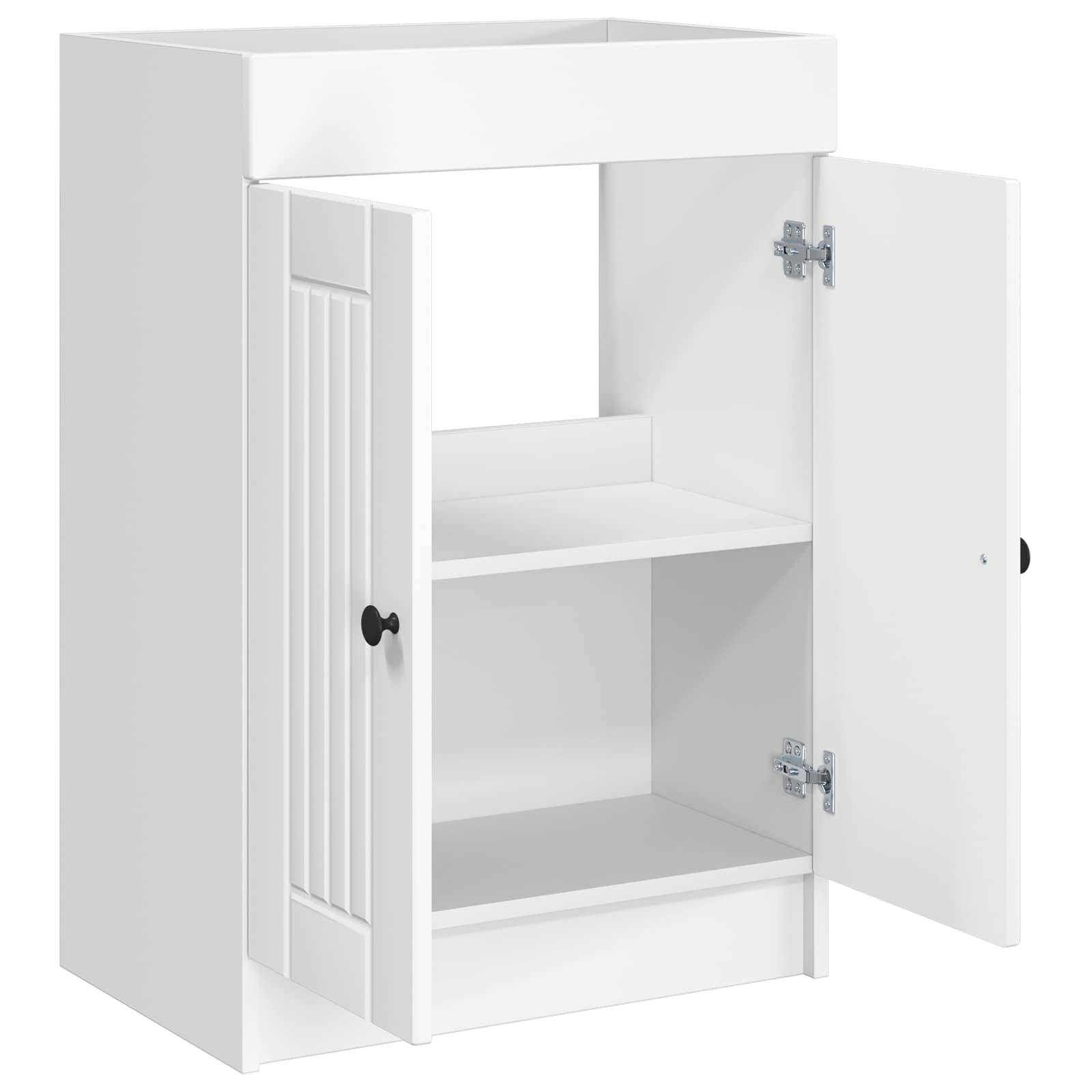vidaXL Unter dem Waschbecken Badschrank Weiß 56 x 37,5 x 81 cm