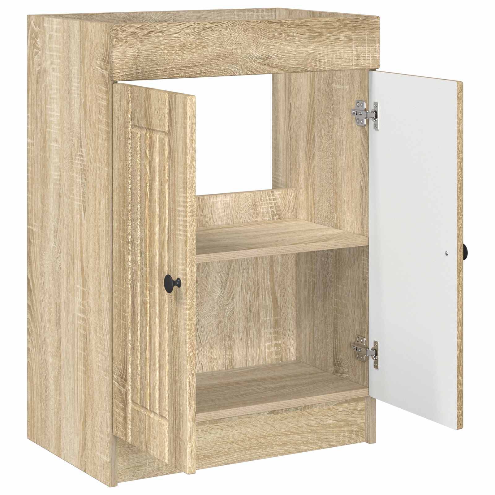 vidaXL Unter dem Waschbecken Badschrank Sonoma-Eiche 56 x 37,5 x 81 cm