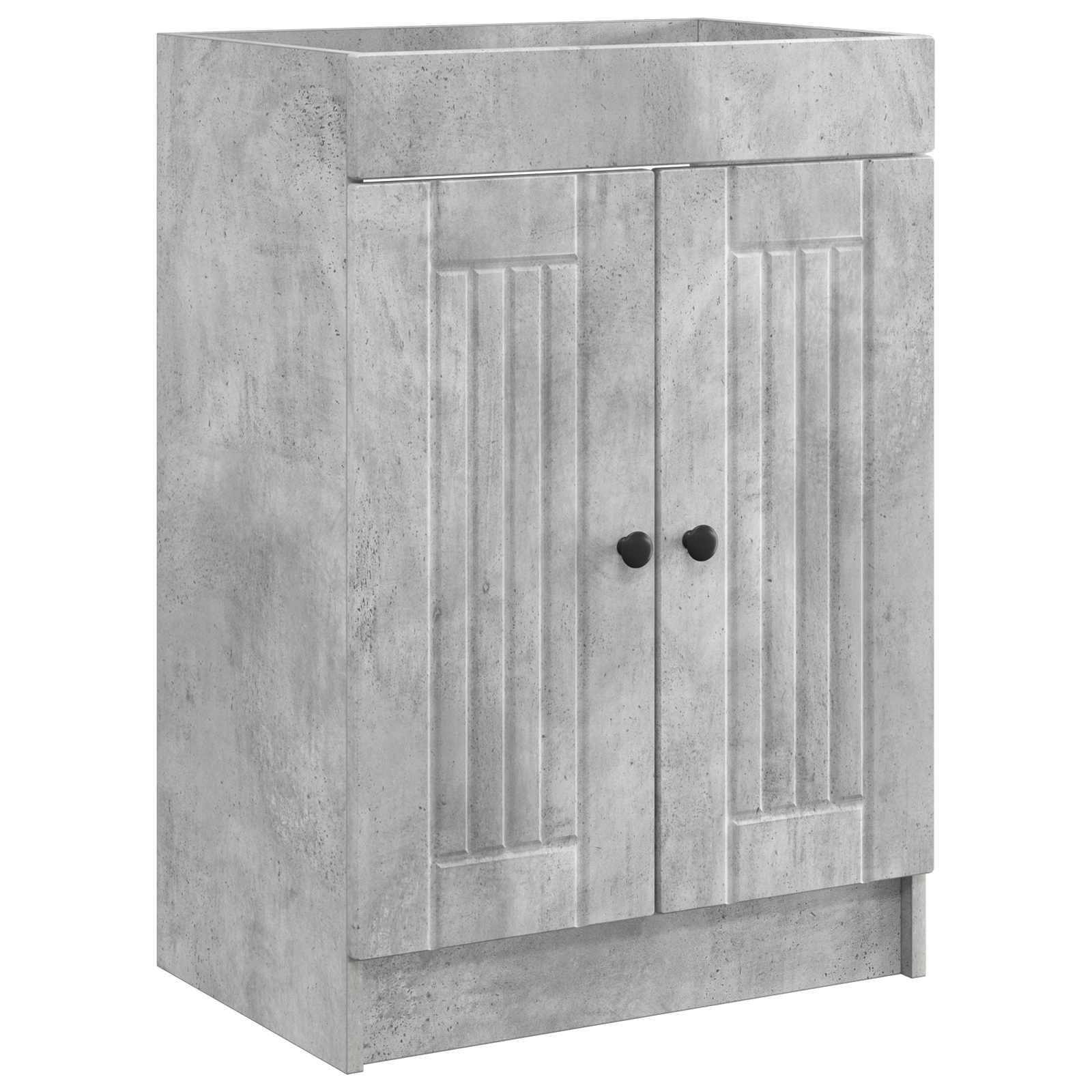 vidaXL Unter dem Waschbecken Badschrank Betongrau 56 x 37,5 x 81 cm