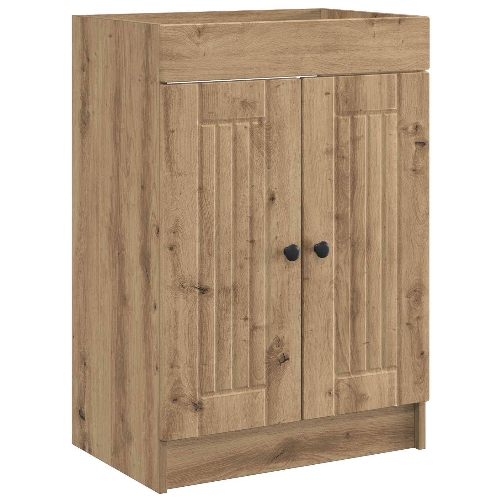 vidaXL Badezimmermöbel-Set Artisan-Eiche 56 x 37,5 x 81 cm