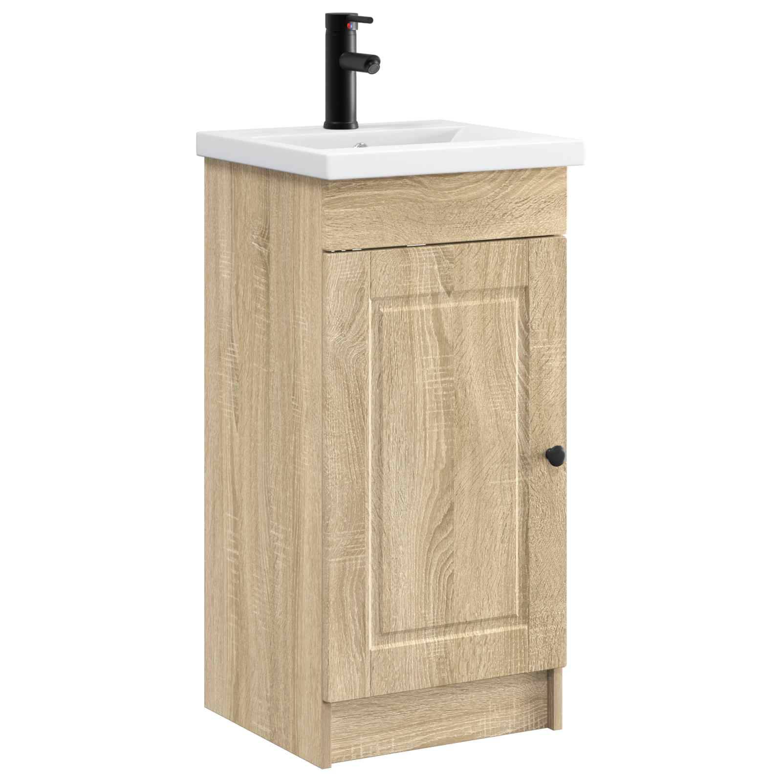 vidaXL Badezimmerschrank mit Waschbecken Sonoma-Eiche