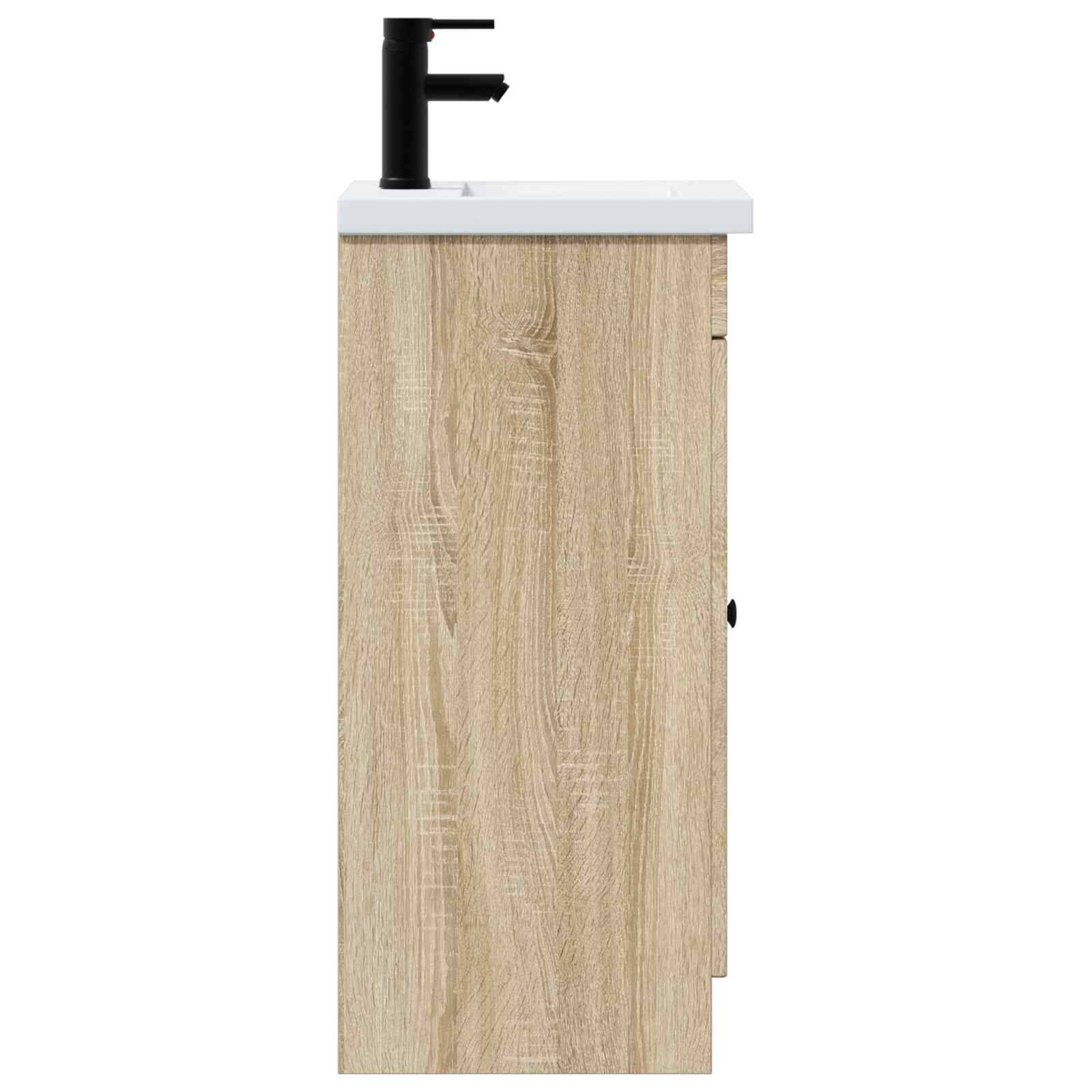 vidaXL Badezimmerschrank mit Waschbecken Sonoma-Eiche