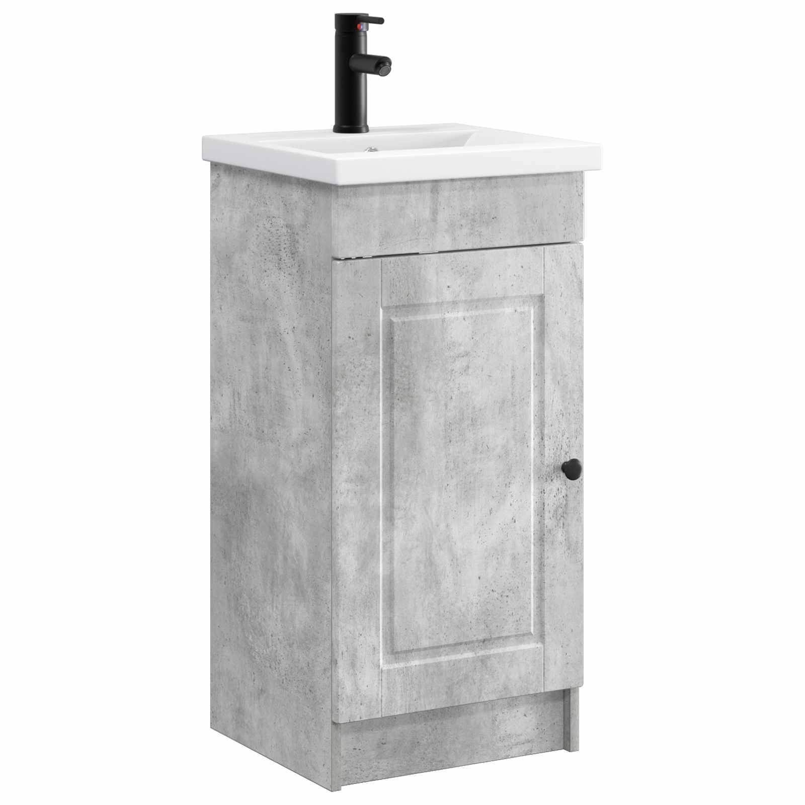 vidaXL Badezimmerschrank mit Waschbecken Betongrau 42 x 40 x 84,5 cm