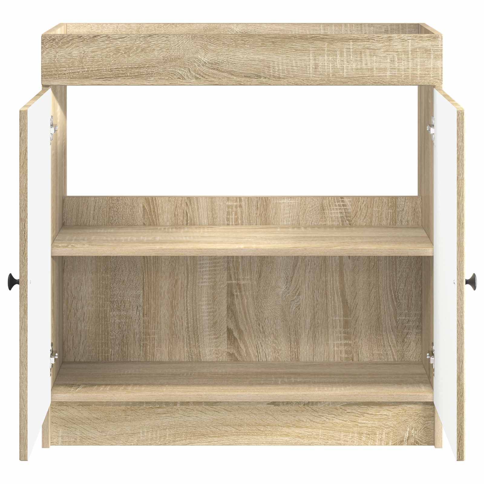 vidaXL Unter dem Waschbecken Badschrank Sonoma-Eiche 56 x 37,5 x 81 cm