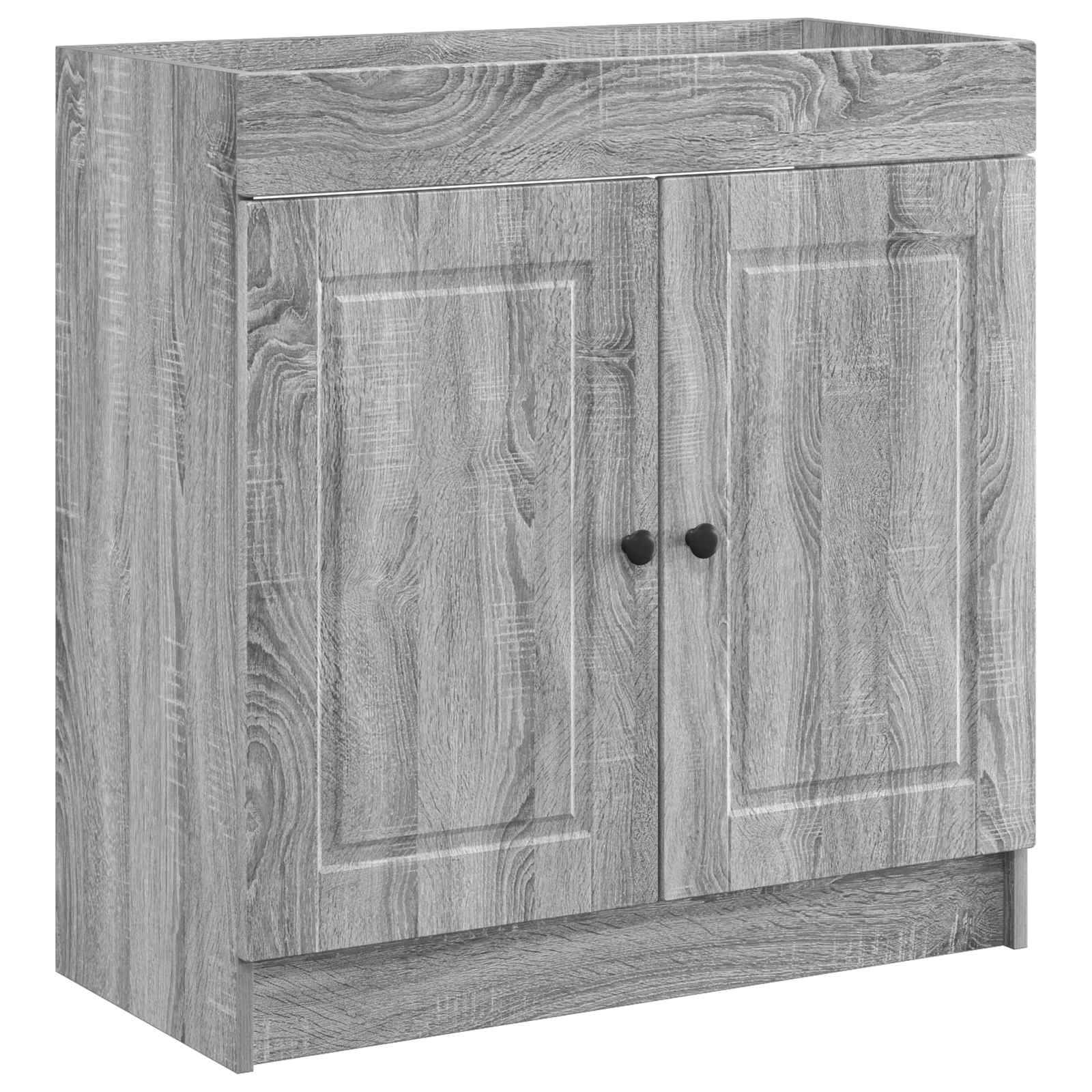 vidaXL Unter dem Waschbecken Badschrank Grau Sonoma 56 x 37,5 x 81 cm