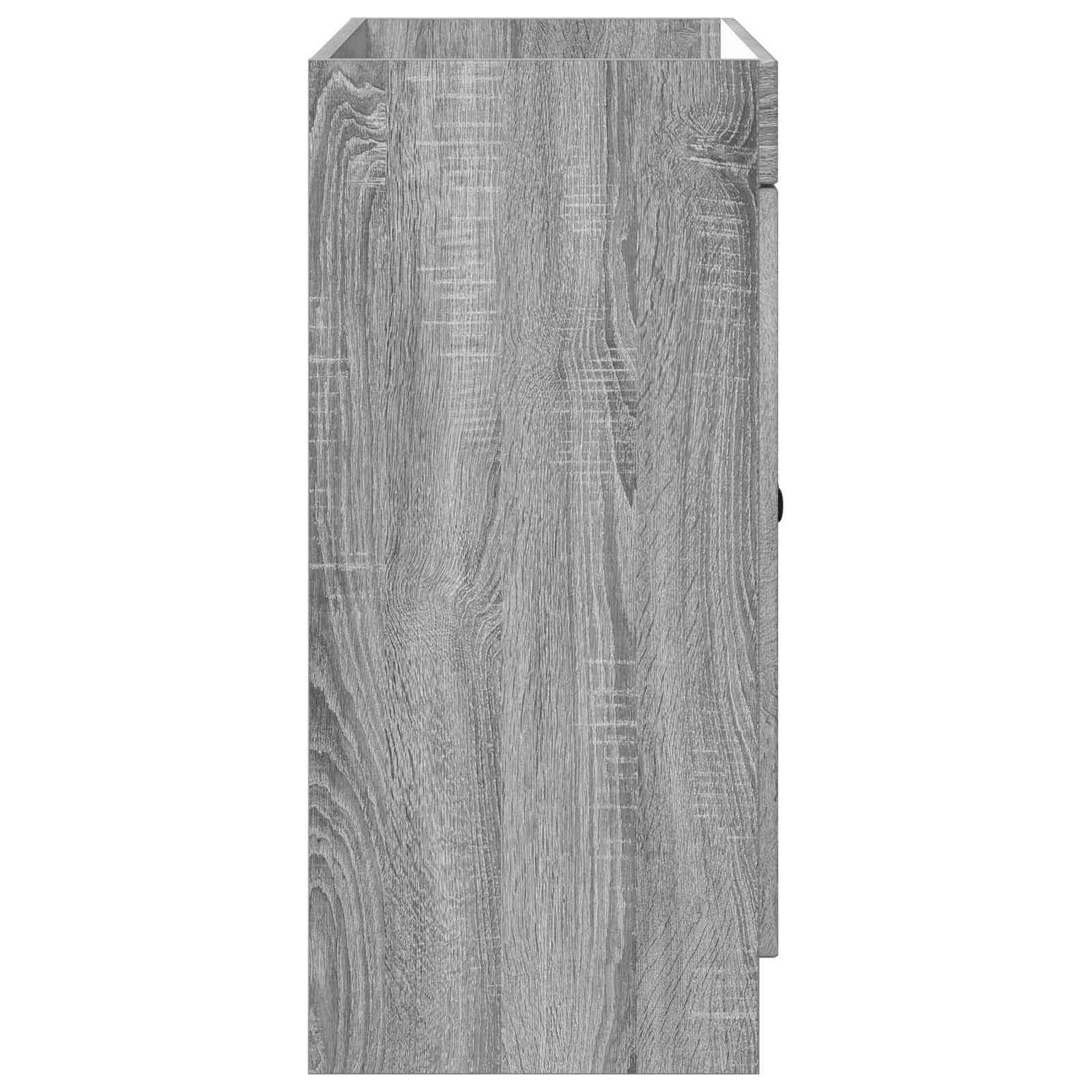 vidaXL Unter dem Waschbecken Badschrank Grau Sonoma 56 x 37,5 x 81 cm
