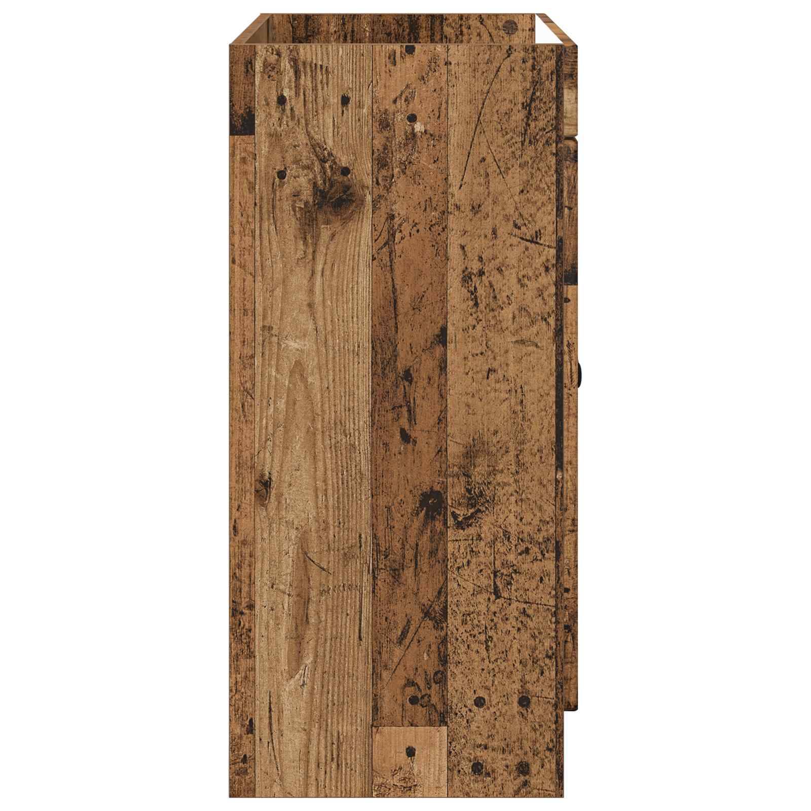 vidaXL Unter dem Waschbecken Badschrank Altholz 56 x 37,5 x 81 cm