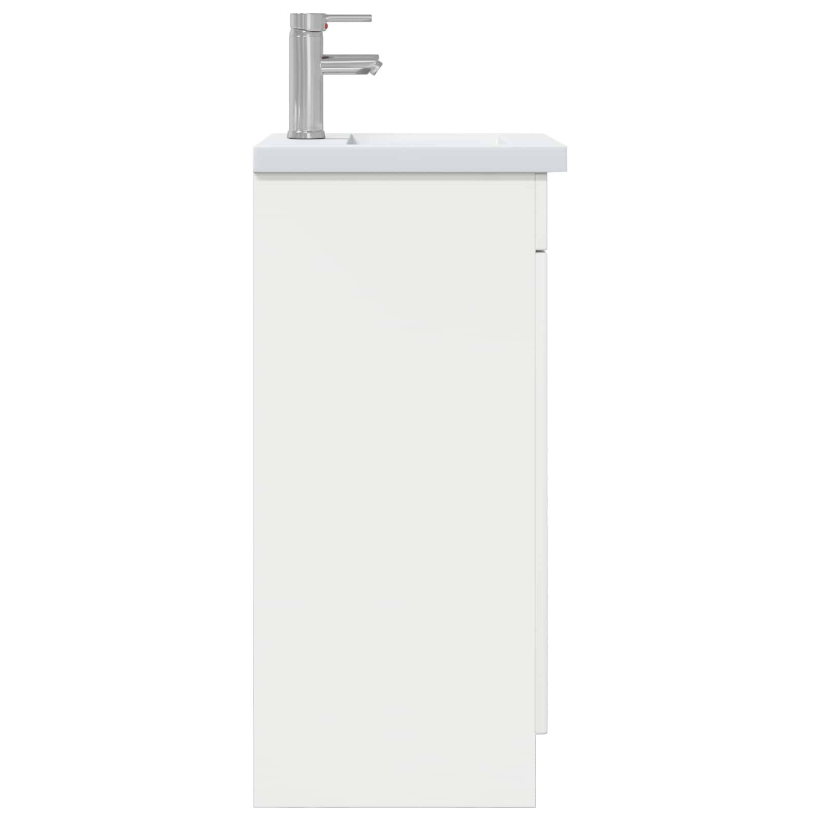 vidaXL Badezimmerschrank mit Waschbecken Weiß 42 x 40 x 84,5 cm