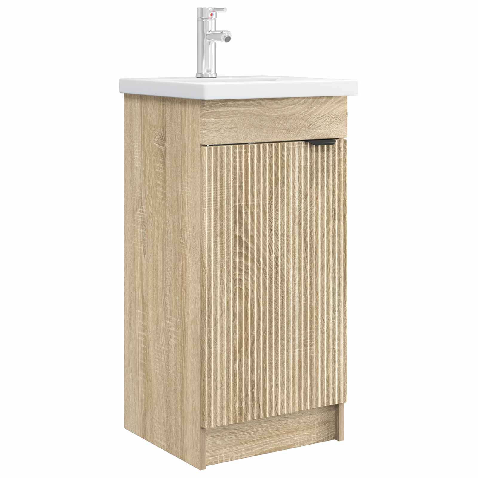 vidaXL Badezimmerschrank mit Waschbecken Sonoma-Eiche