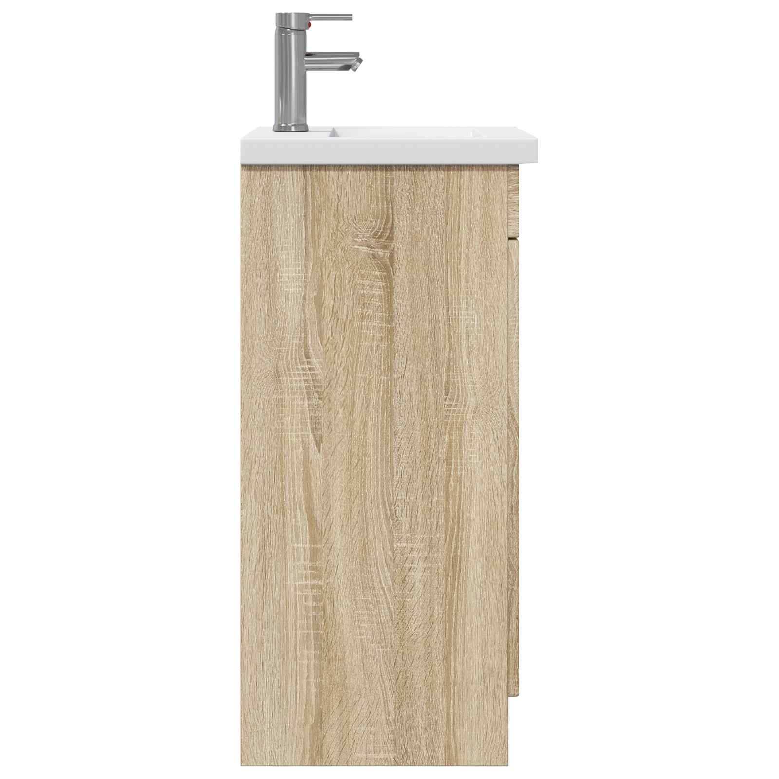 vidaXL Badezimmerschrank mit Waschbecken Sonoma-Eiche