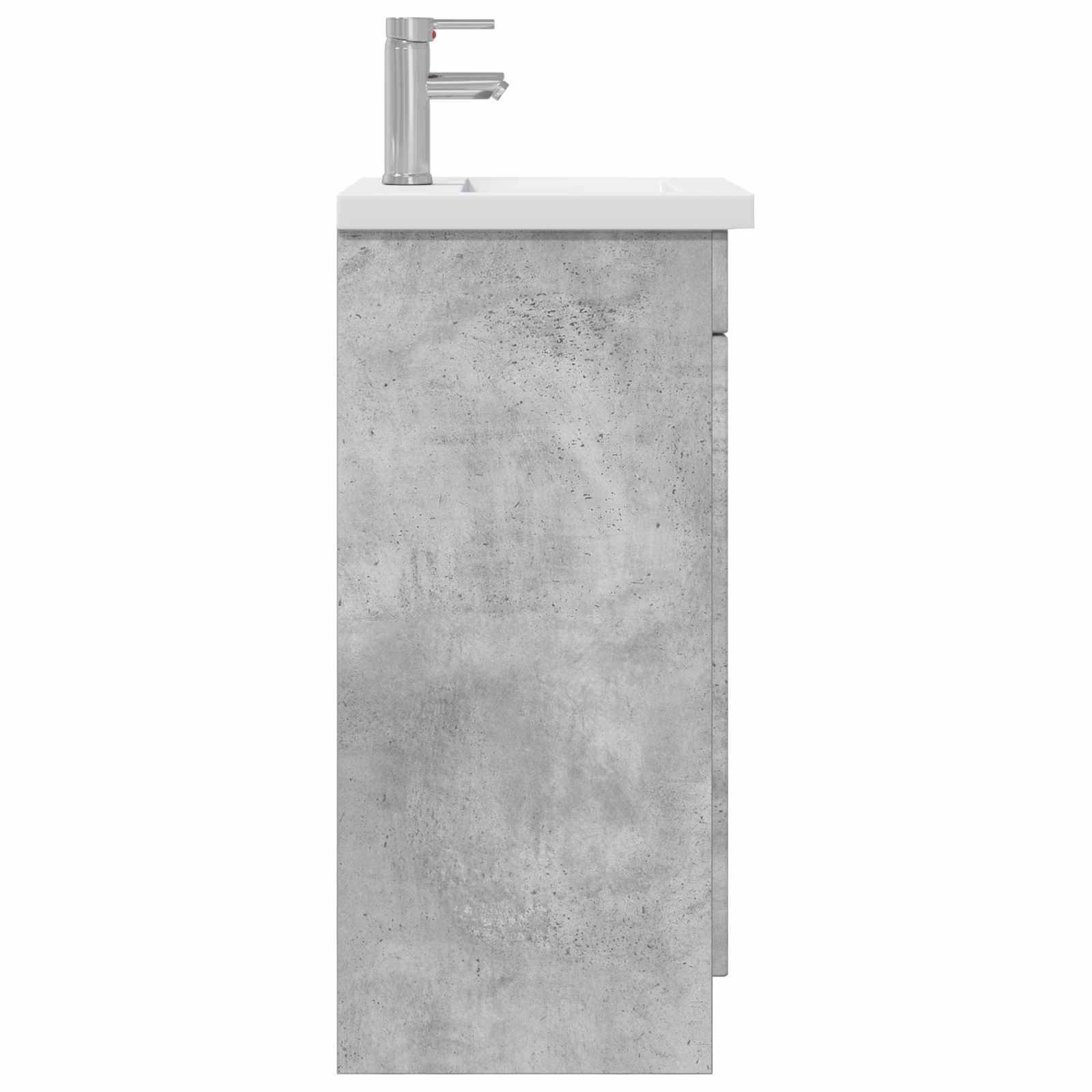 vidaXL Badezimmerschrank mit Waschbecken Betongrau 42 x 40 x 84,5 cm