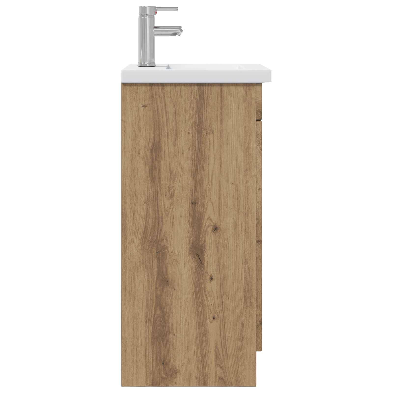 vidaXL Badezimmerschrank mit Waschbecken Artisan-Eiche