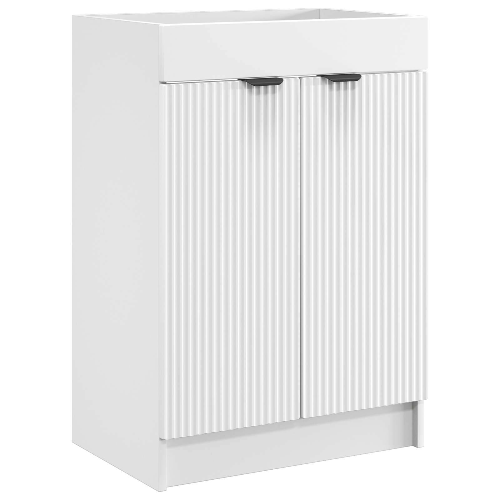 vidaXL Badezimmermöbel-Set Weiß 56 x 37,5 x 81 cm Holzwerkstoff