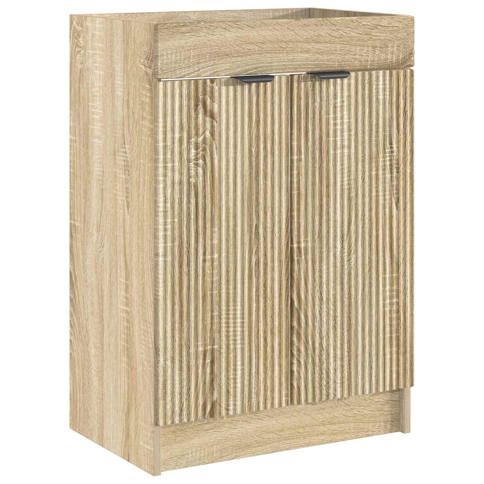 vidaXL Unter dem Waschbecken Badschrank Sonoma-Eiche 56 x 37,5 x 81 cm