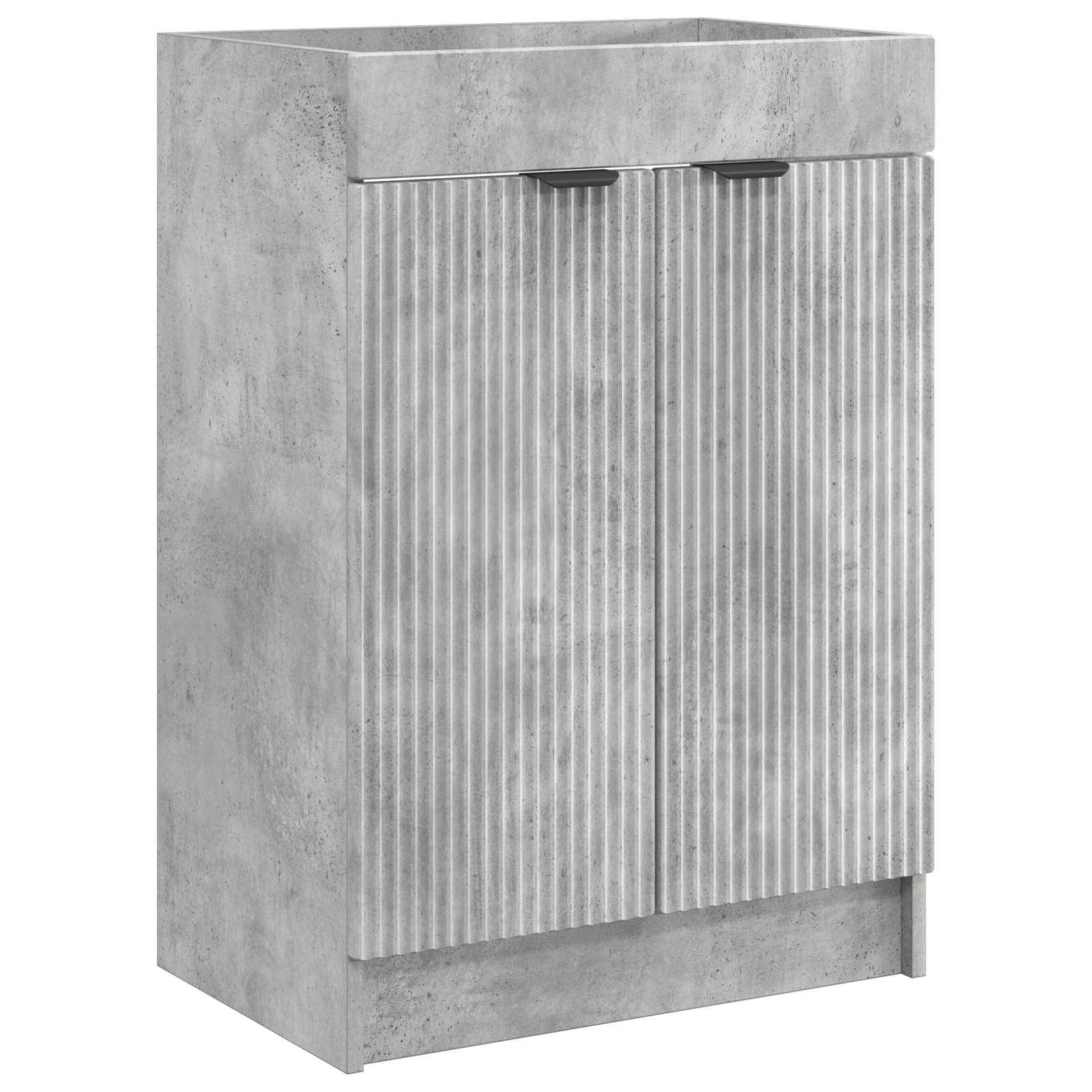 vidaXL Badezimmermöbel-Set Betongrau 78,5 x 37,5 x 81 cm Holzwerkstoff