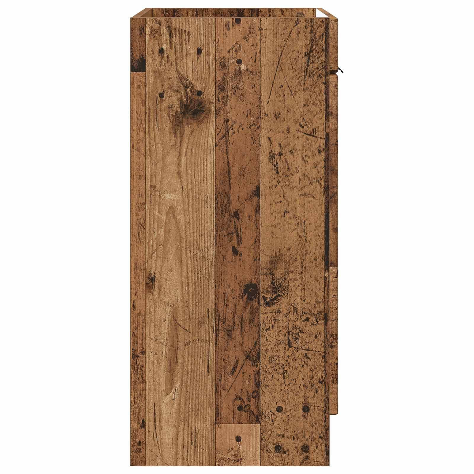 vidaXL Unter dem Waschbecken Badschrank Altholz 56 x 37,5 x 81 cm