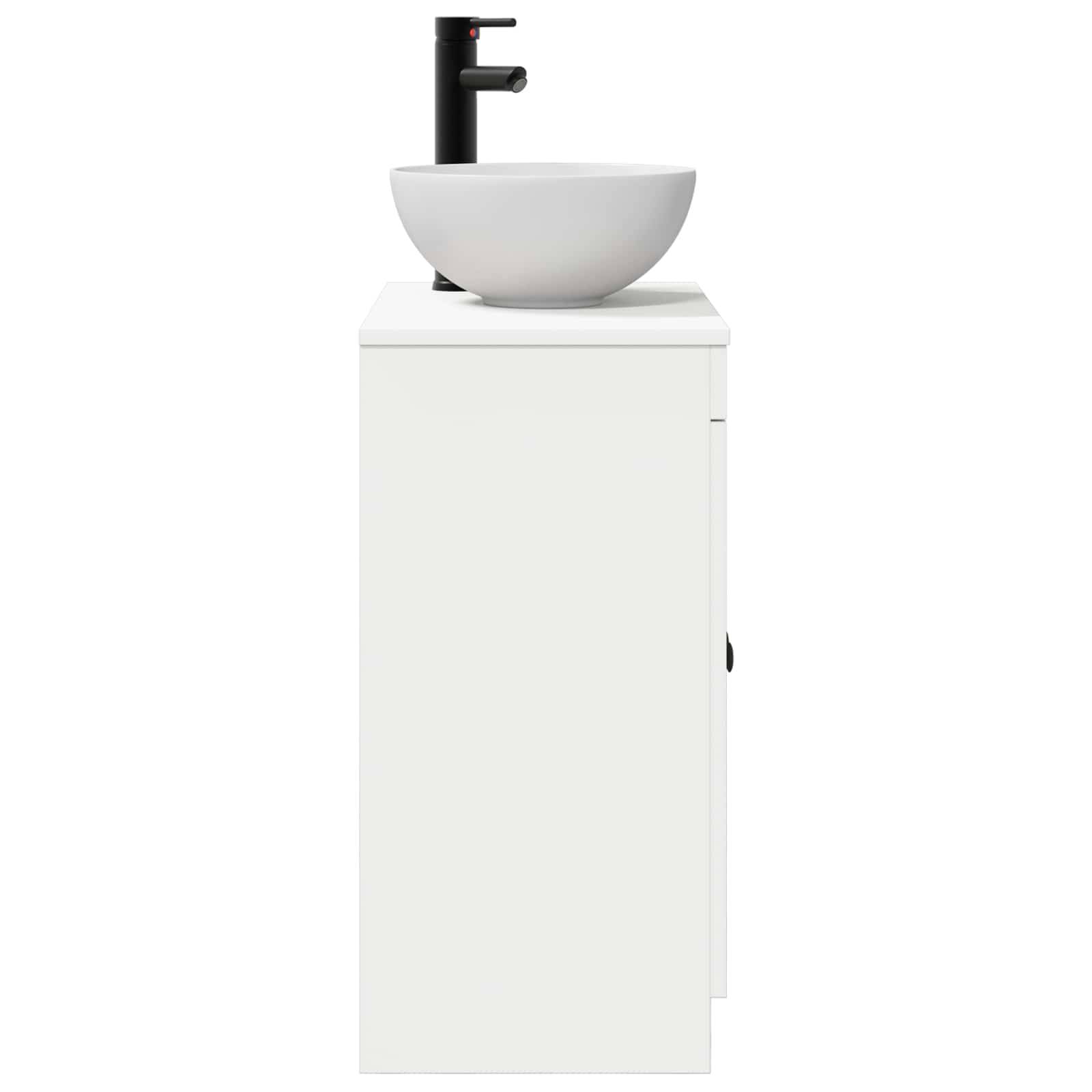 vidaXL Badezimmerschrank mit Waschbecken Weiß 54 x 35 x 83 cm