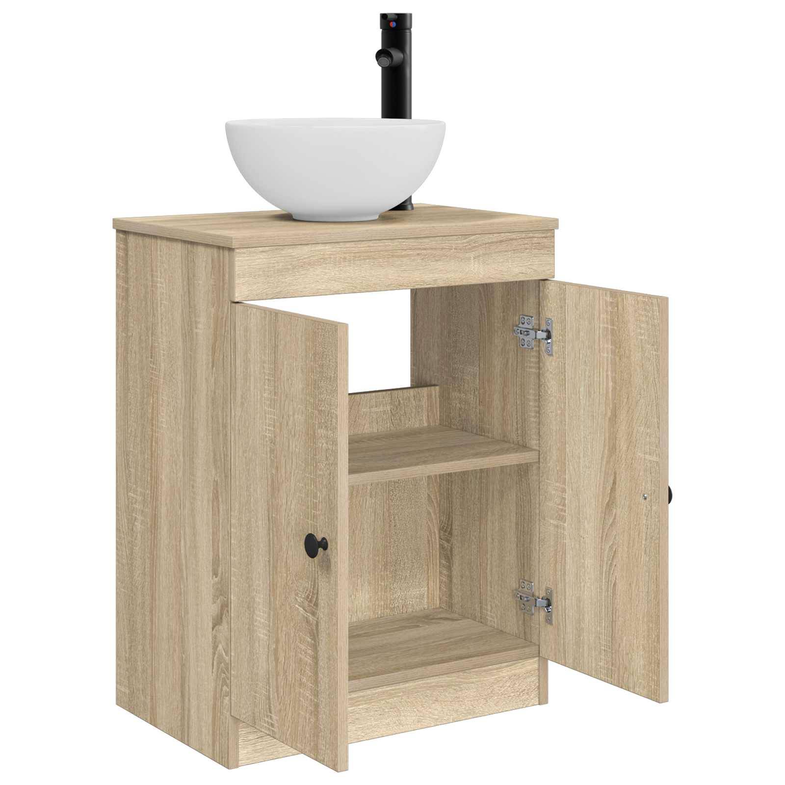 vidaXL Badezimmerschrank mit Waschbecken Sonoma-Eiche 54 x 35 x 83 cm