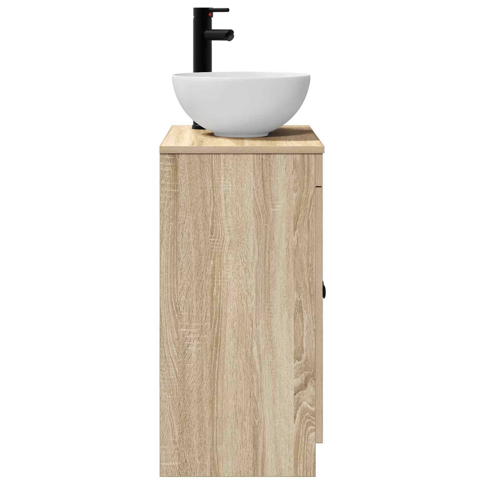vidaXL Badezimmerschrank mit Waschbecken Sonoma-Eiche 54 x 35 x 83 cm