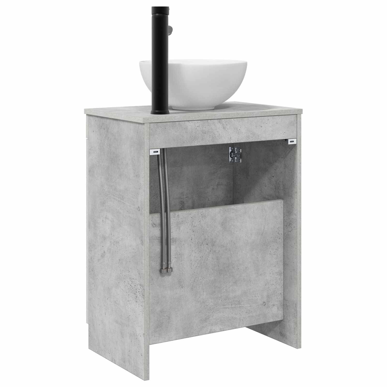 vidaXL Badezimmerschrank mit Waschbecken Betongrau 54 x 35 x 83 cm