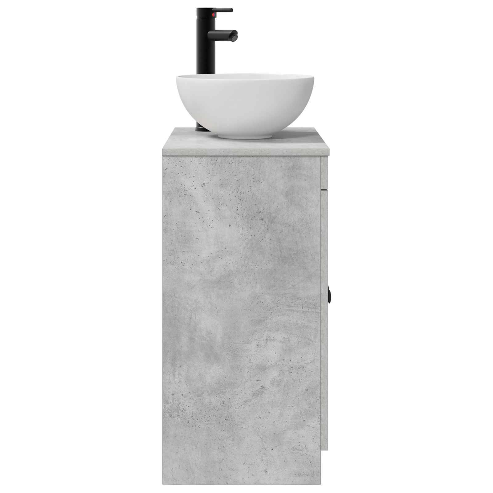 vidaXL Badezimmerschrank mit Waschbecken Betongrau 54 x 35 x 83 cm