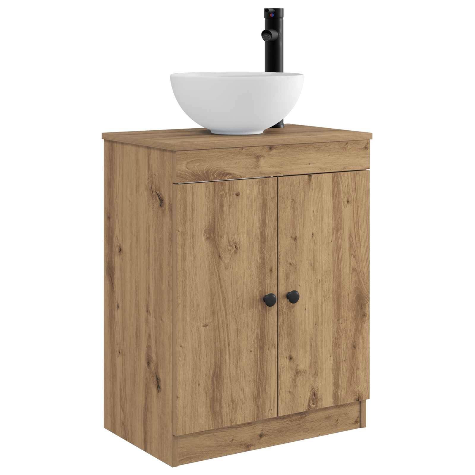 vidaXL Badezimmerschrank mit Waschbecken Artisan-Eiche 54 x 35 x 83 cm