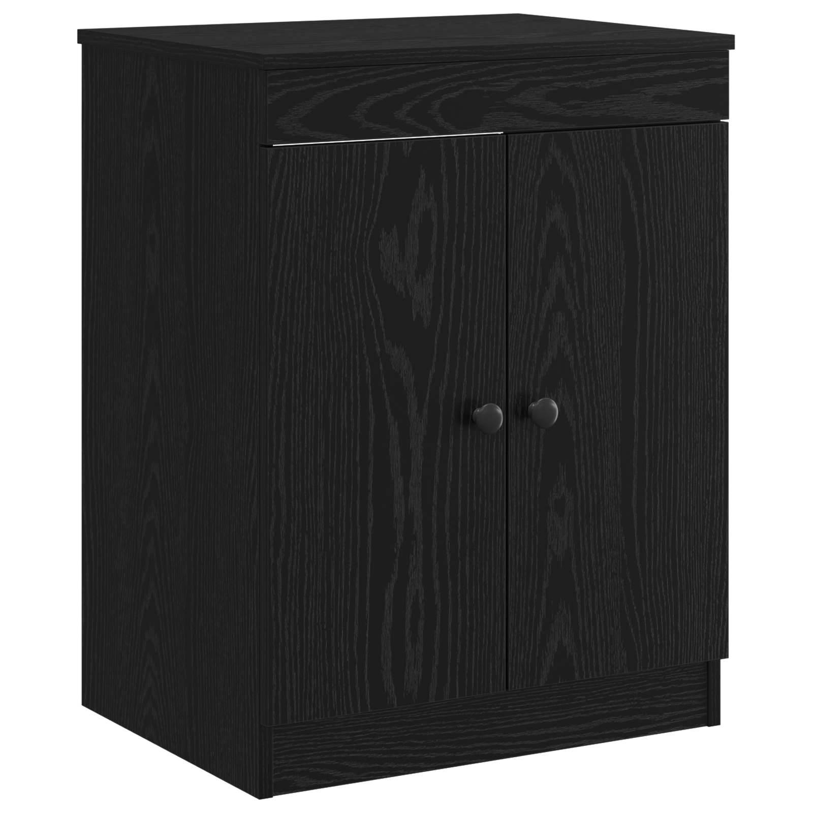 vidaXL Badezimmerschrank Schwarz 54 x 41 x 70 cm Holzwerkstoff