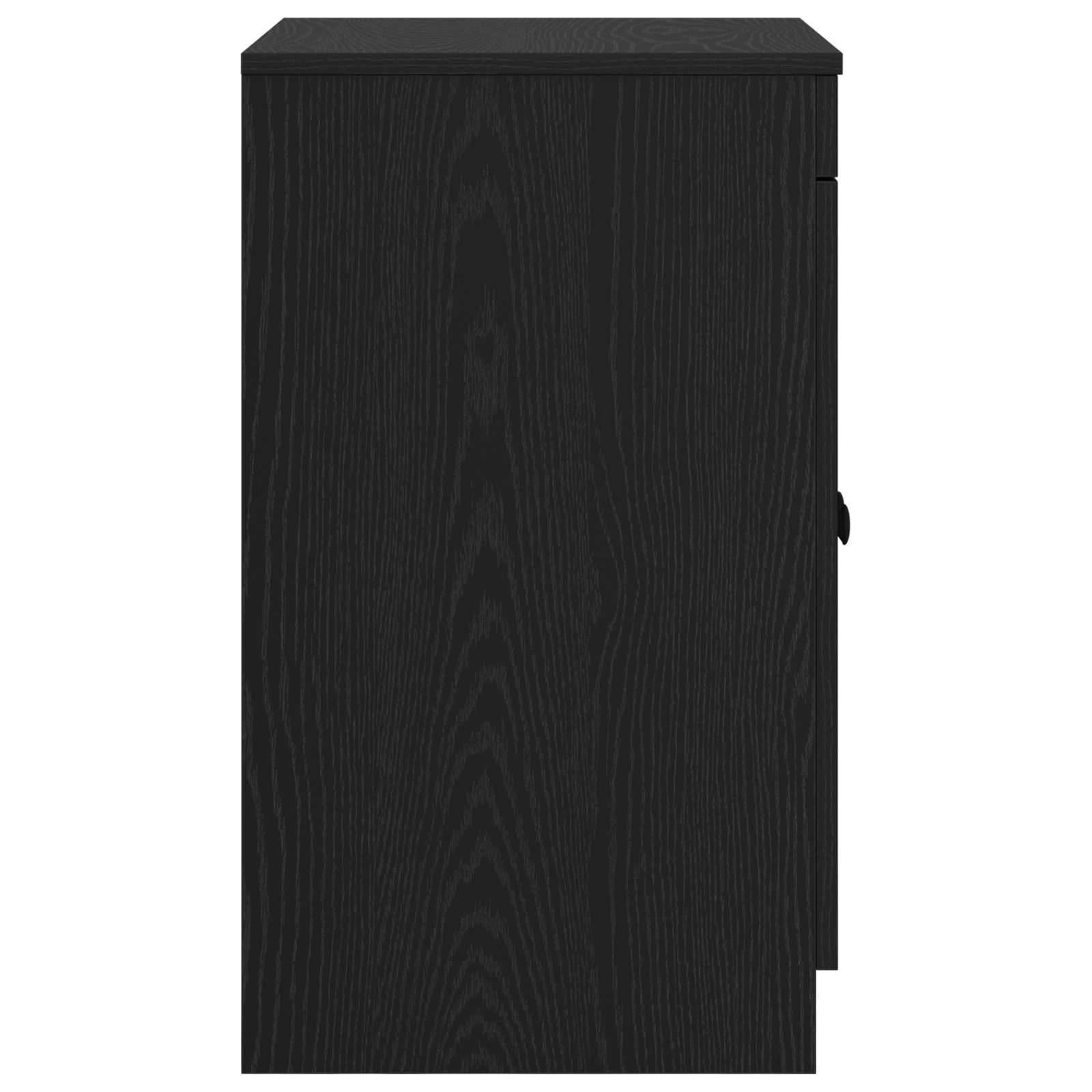 vidaXL Badezimmerschrank Schwarz 54 x 41 x 70 cm Holzwerkstoff