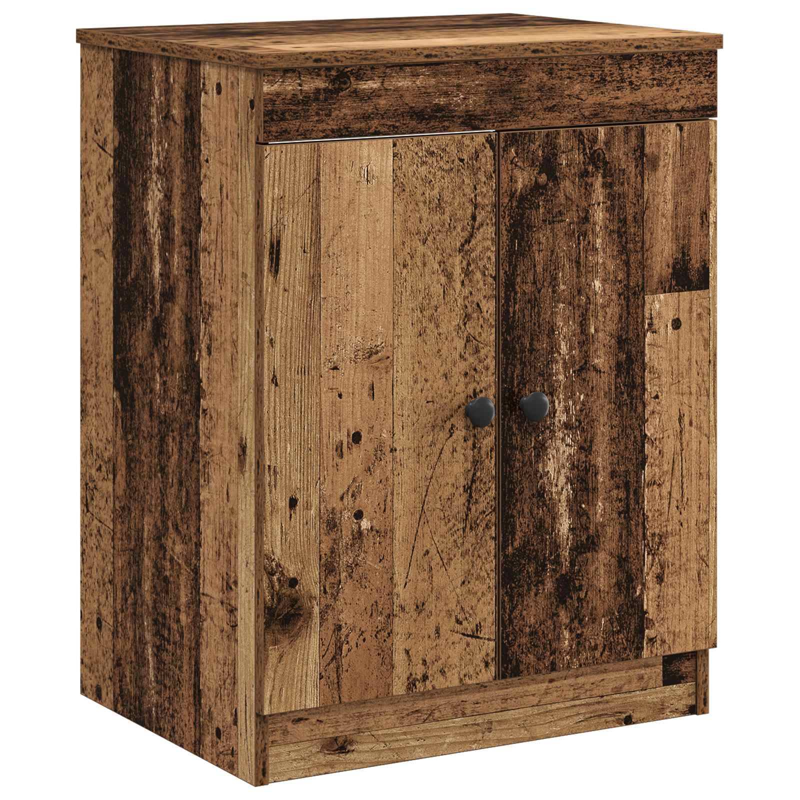 vidaXL Badezimmermöbel-Set Altholz Holzwerkstoff