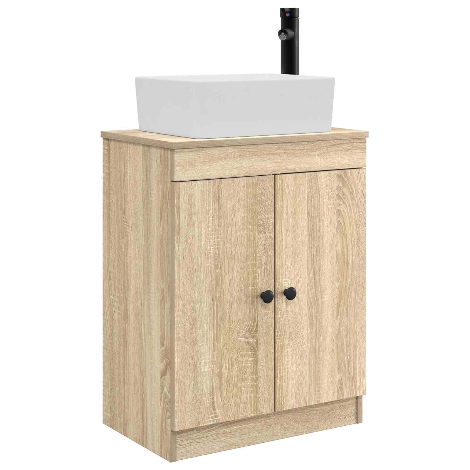 vidaXL Badezimmerschrank mit Waschbecken Sonoma-Eiche 54 x 35 x 83 cm