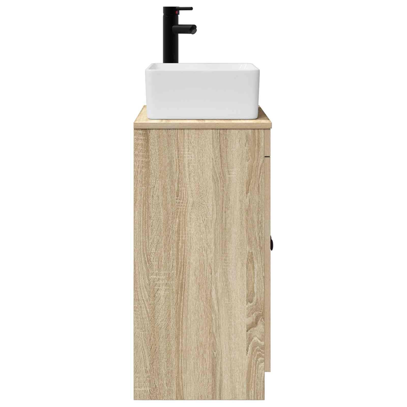 vidaXL Badezimmerschrank mit Waschbecken Sonoma-Eiche 54 x 35 x 83 cm