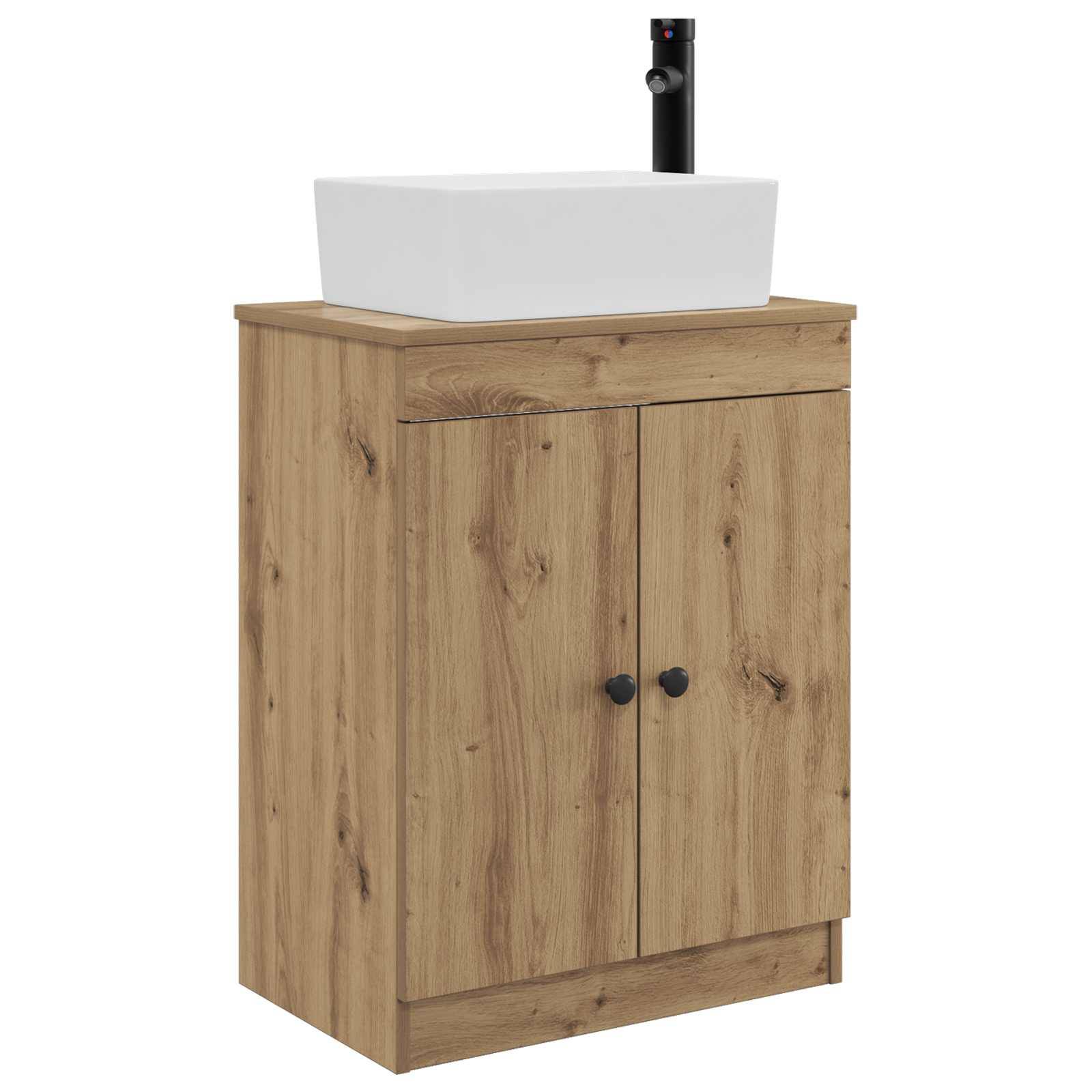 vidaXL Badezimmerschrank mit Waschbecken Artisan-Eiche 54 x 35 x 83 cm