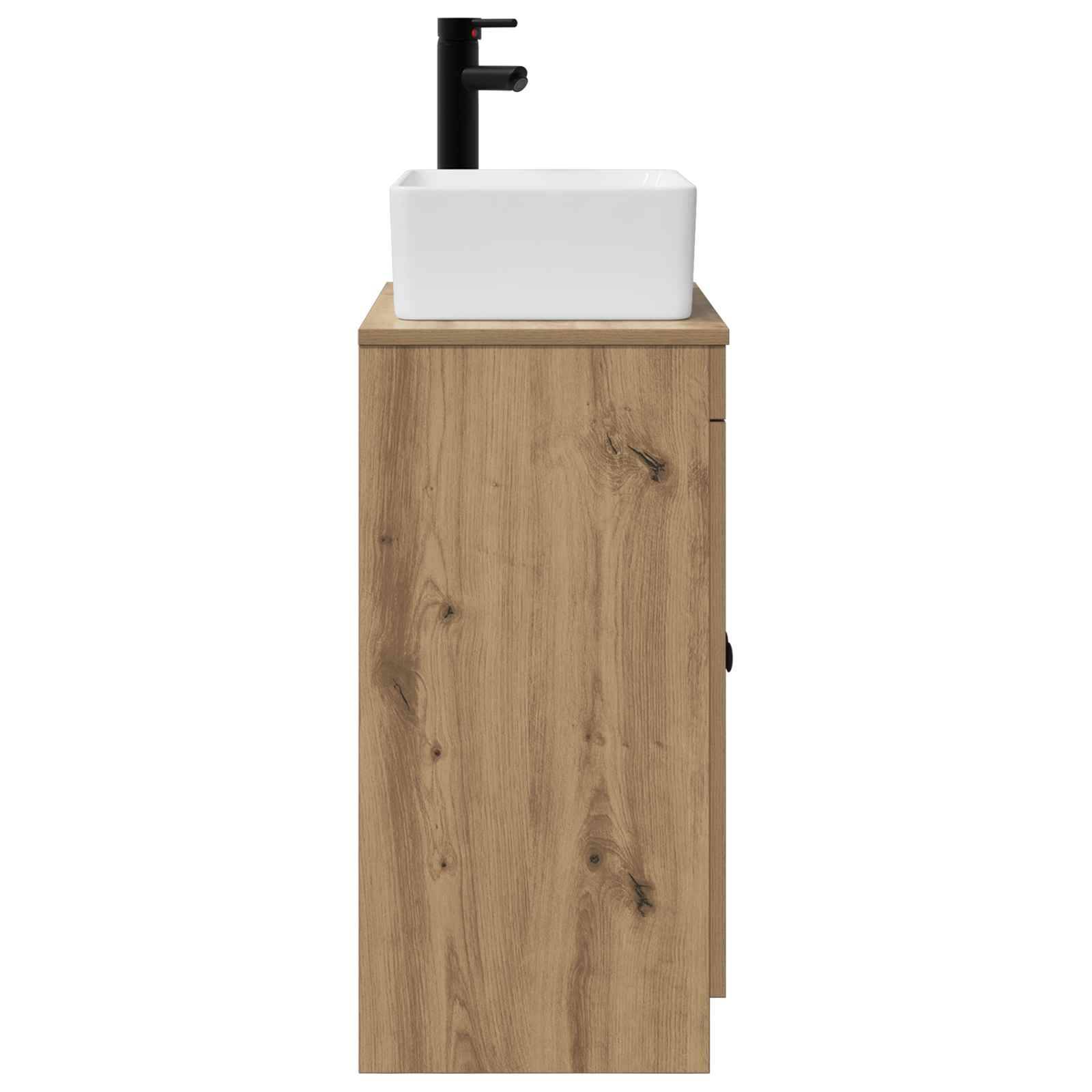 vidaXL Badezimmerschrank mit Waschbecken Artisan-Eiche 54 x 35 x 83 cm