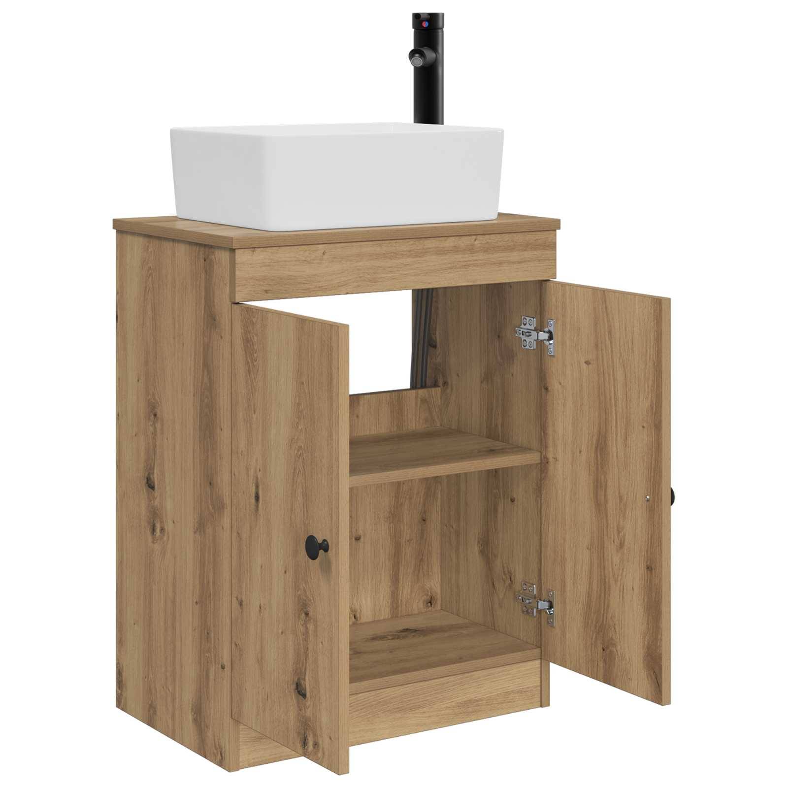 vidaXL Badezimmerschrank mit Waschbecken Artisan-Eiche 54 x 35 x 83 cm
