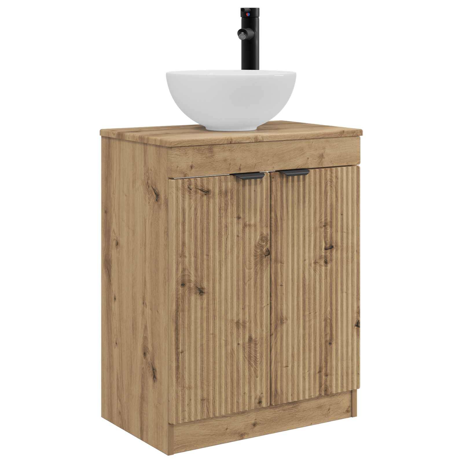 vidaXL Badezimmerschrank mit Waschbecken Artisan-Eiche 54 x 35 x 83 cm