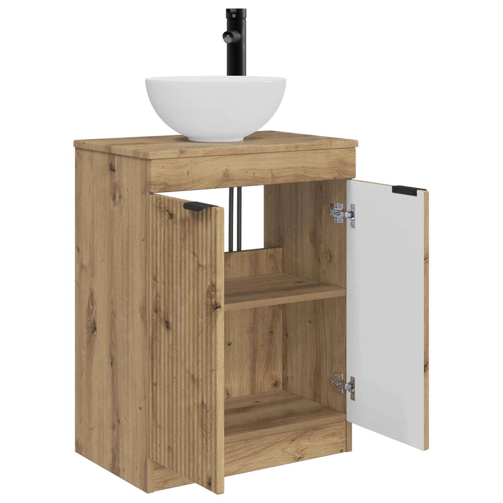 vidaXL Badezimmerschrank mit Waschbecken Artisan-Eiche 54 x 35 x 83 cm