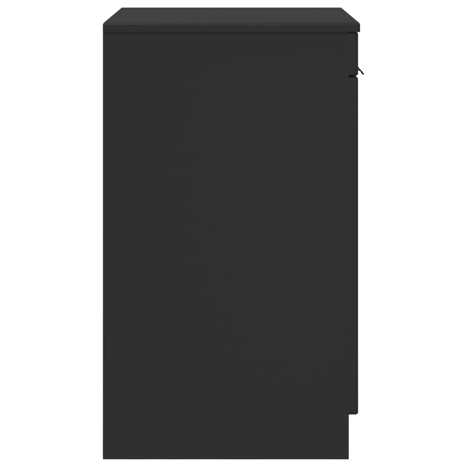 vidaXL Badezimmerschrank Schwarz 54 x 41 x 70 cm Holzwerkstoff