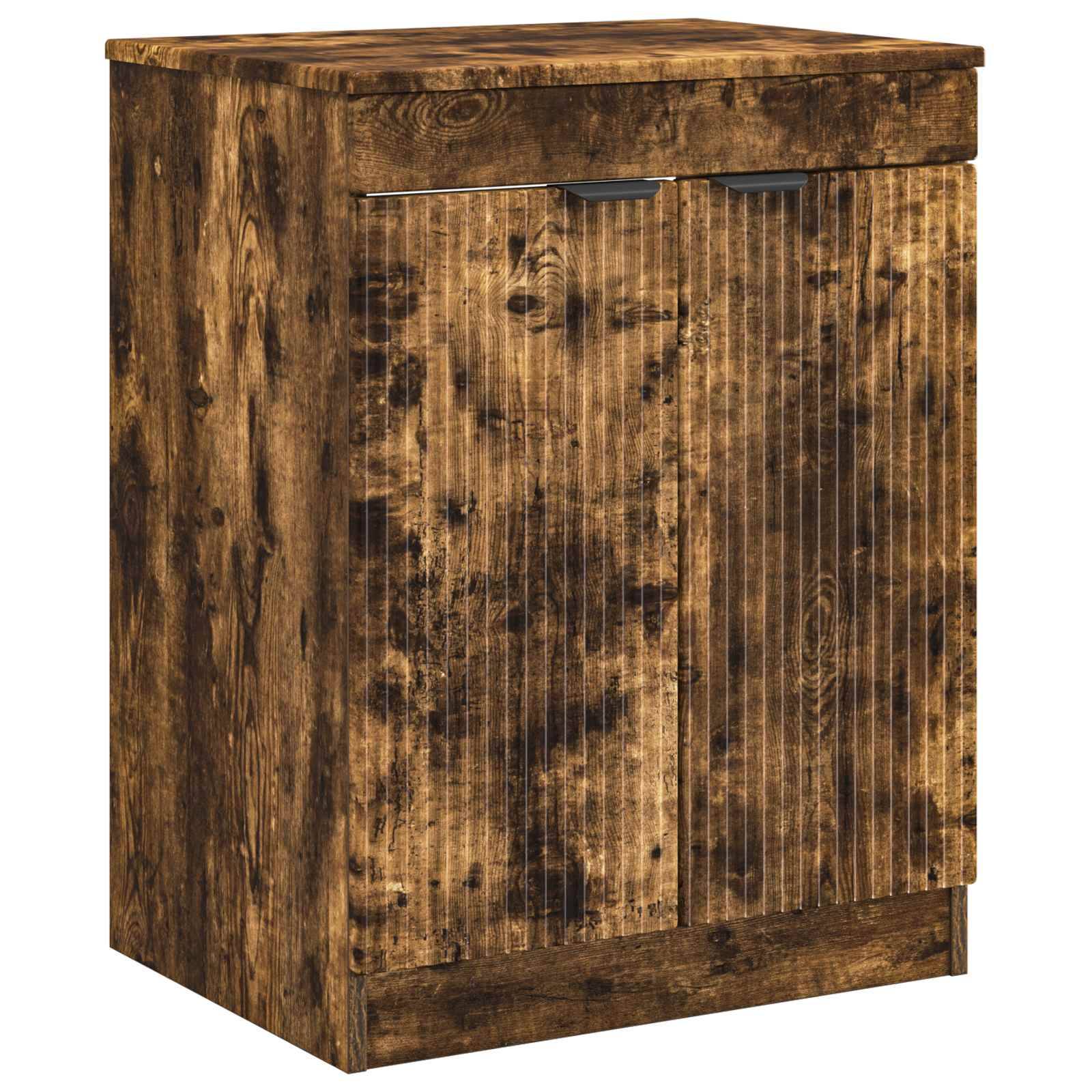 vidaXL Badezimmermöbel-Set Geräucherte Eiche Holzwerkstoff