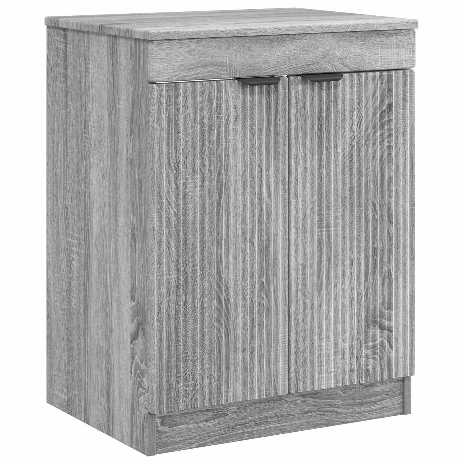 vidaXL Badezimmermöbel-Set Grau Sonoma Holzwerkstoff