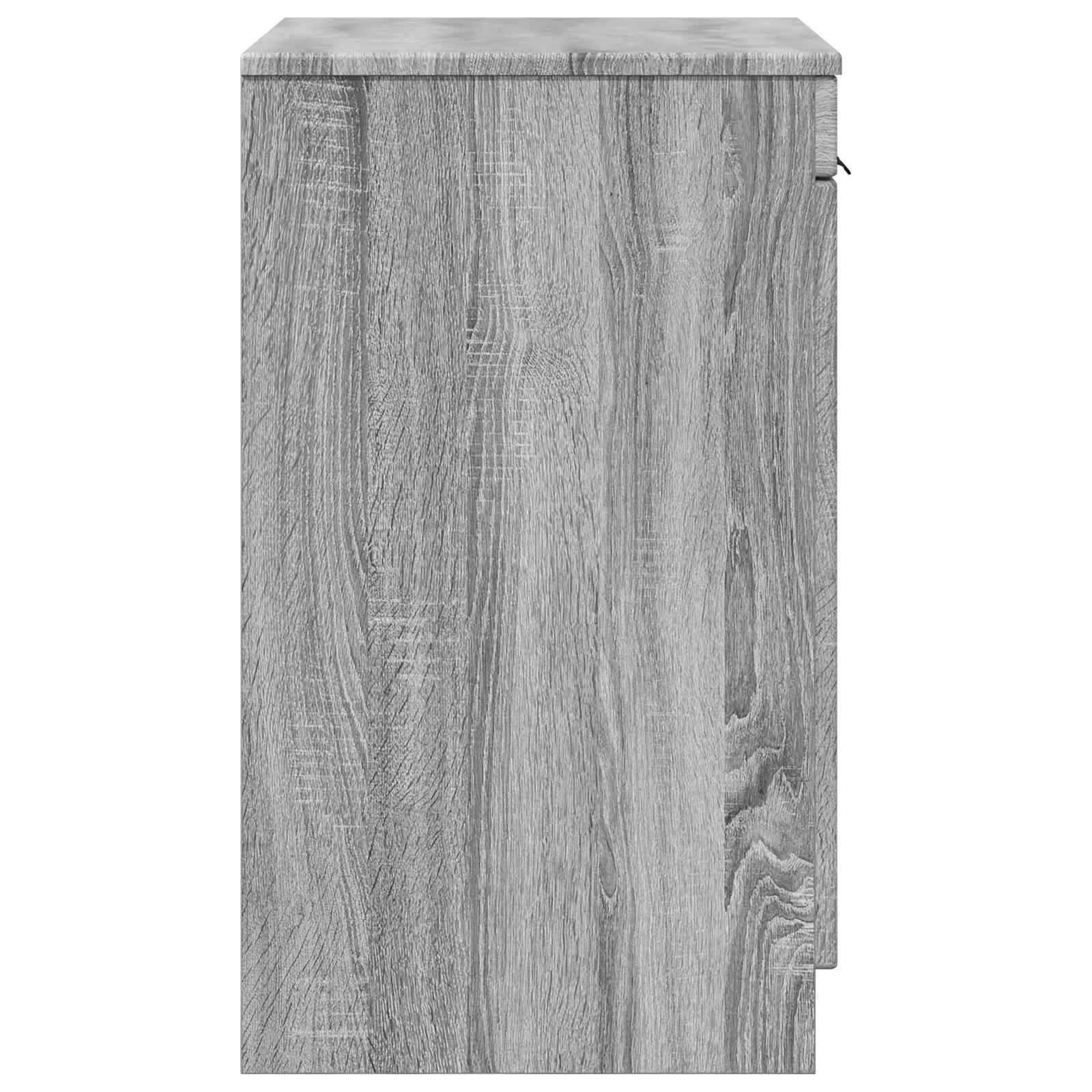 vidaXL Badezimmerschrank Grau Sonoma 54 x 41 x 70 cm Holzwerkstoff