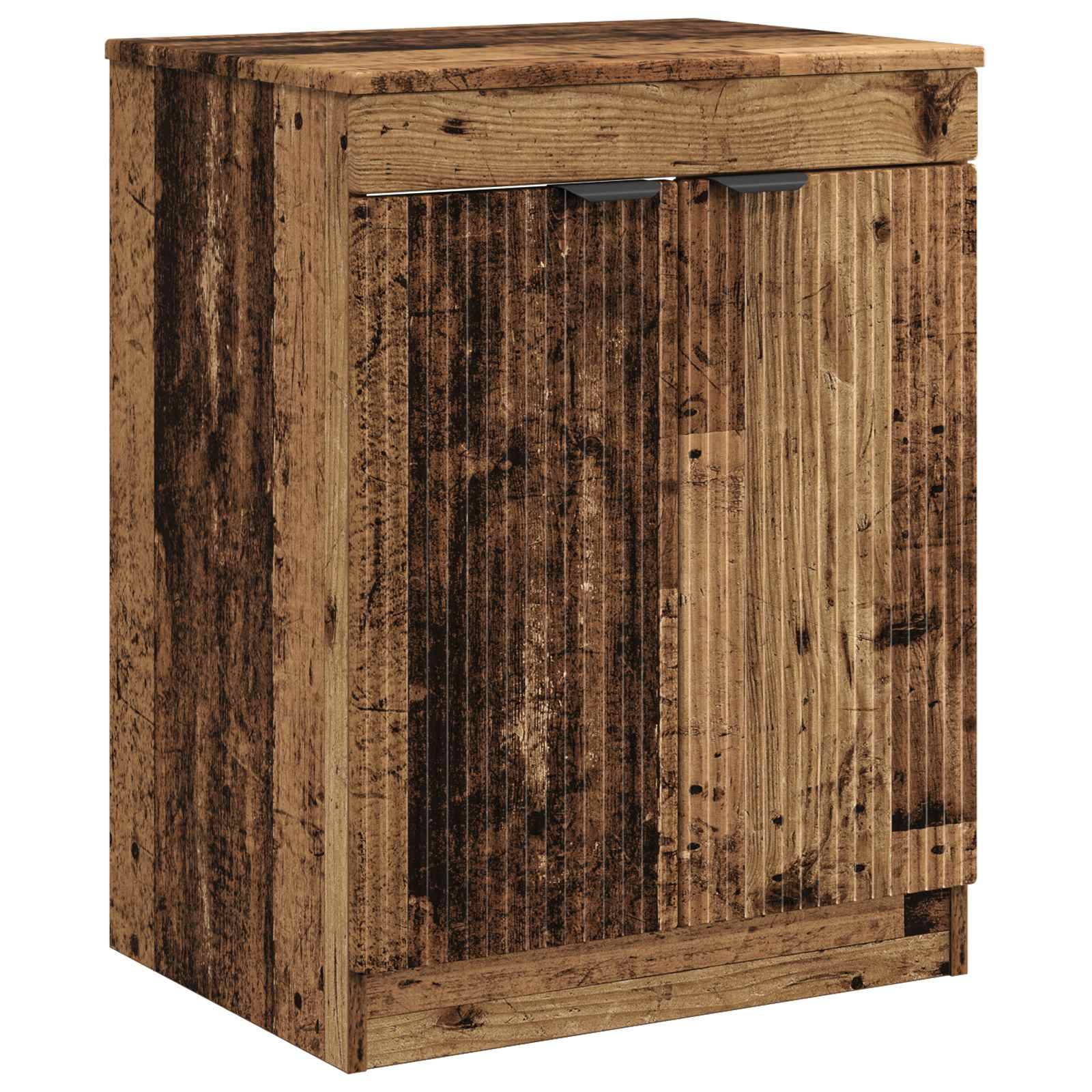 vidaXL Badezimmermöbel-Set Altholz Holzwerkstoff