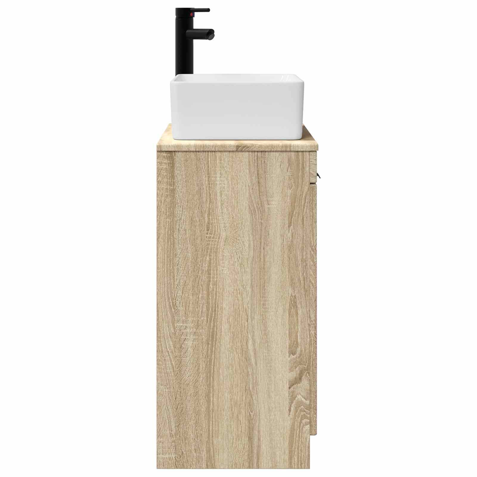 vidaXL Badezimmerschrank mit Waschbecken Sonoma-Eiche 54 x 35 x 83 cm