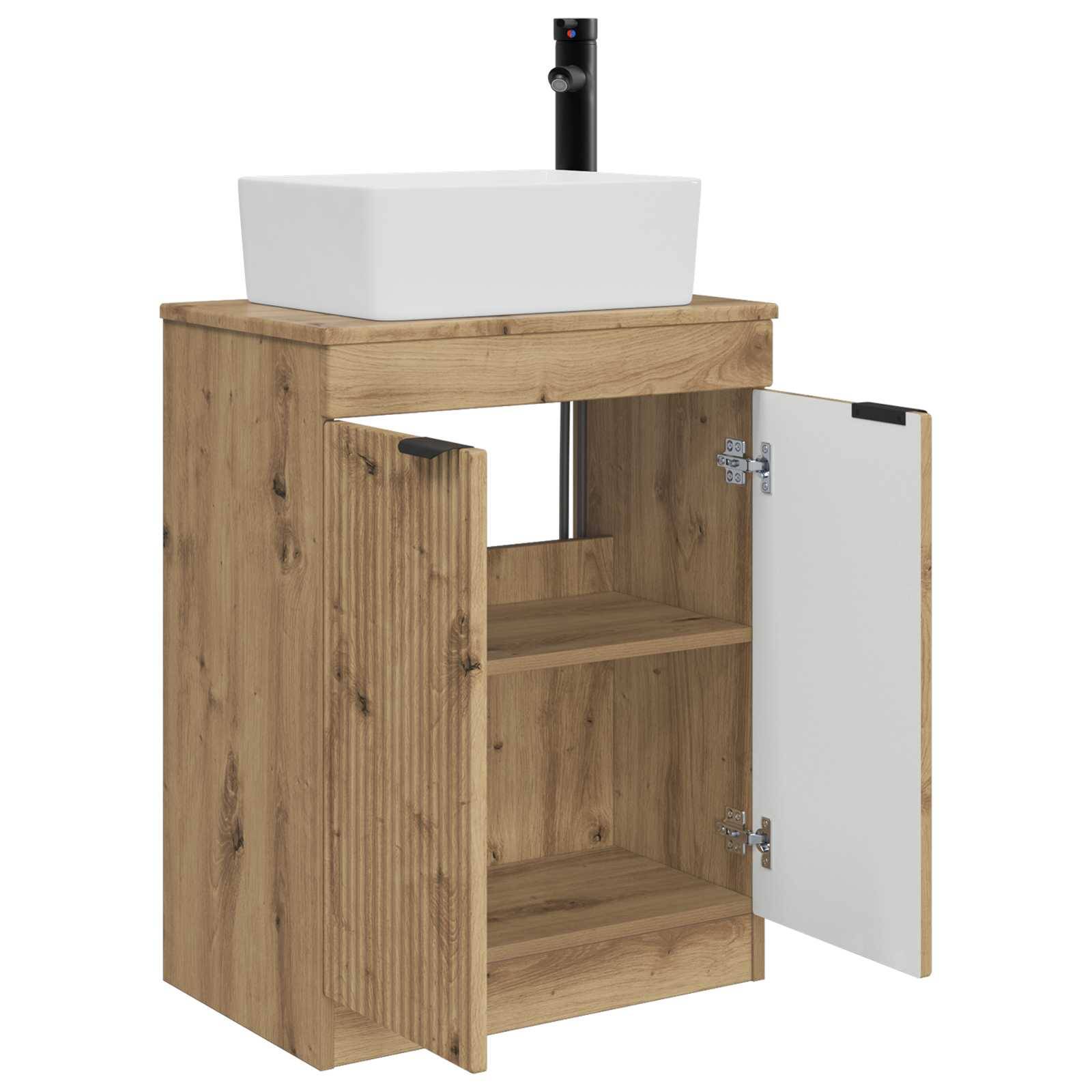 vidaXL Badezimmerschrank mit Waschbecken Artisan-Eiche 54 x 35 x 83 cm